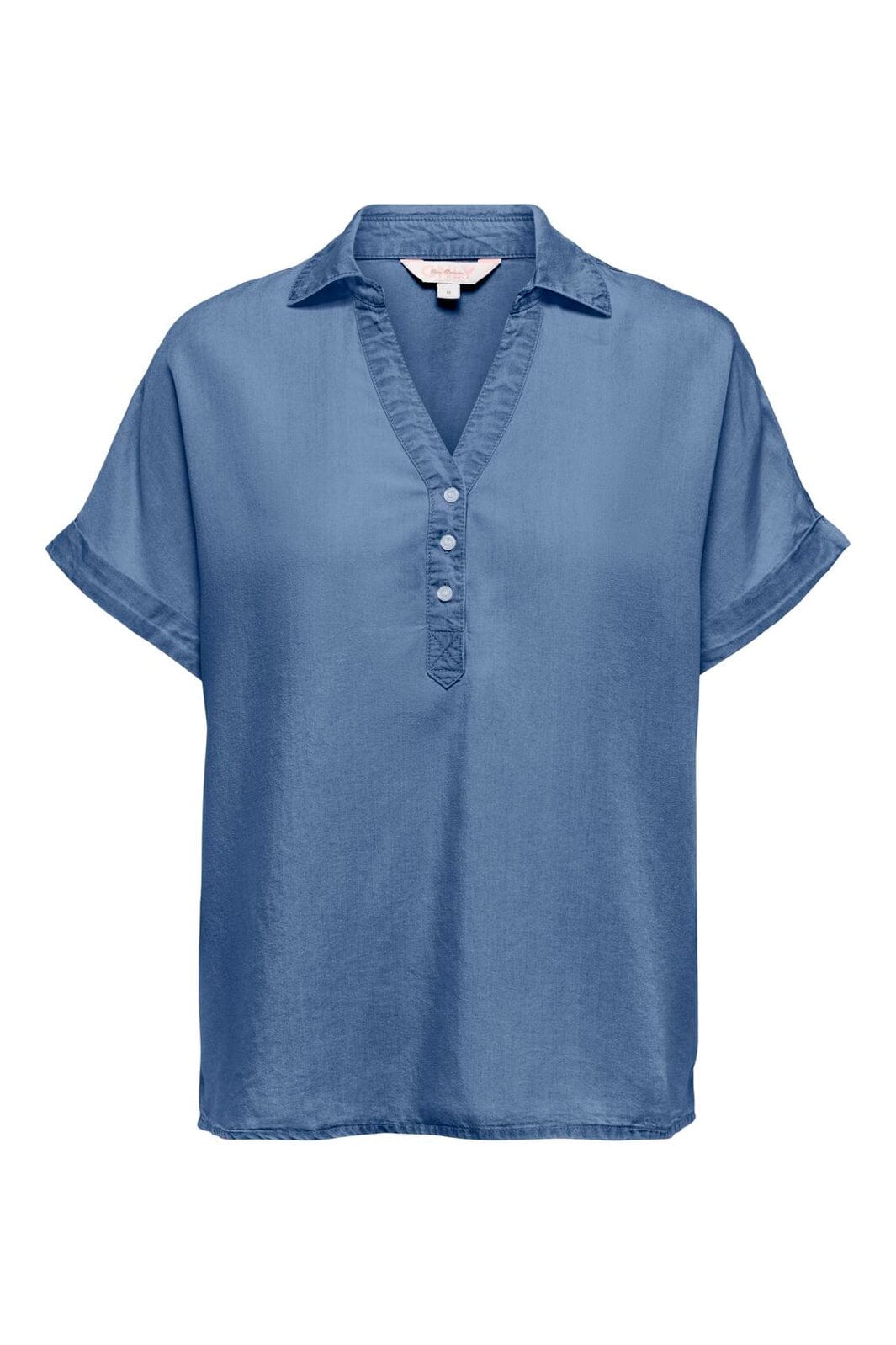 Only - Onlcharis Life Cap Sleeve Shirt Cc - 4977051 Medium Blue Denim
