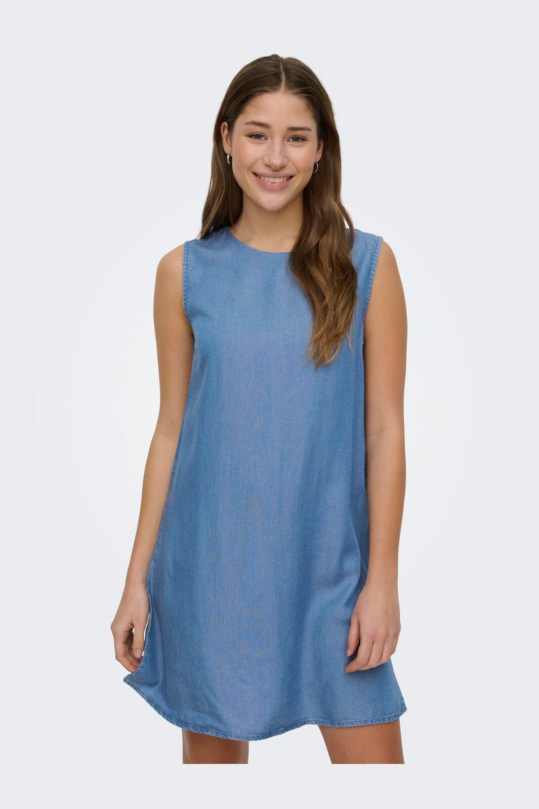 Only - Onlcharis Life Sl Short Dress Cc - 4910754 Medium Blue Denim