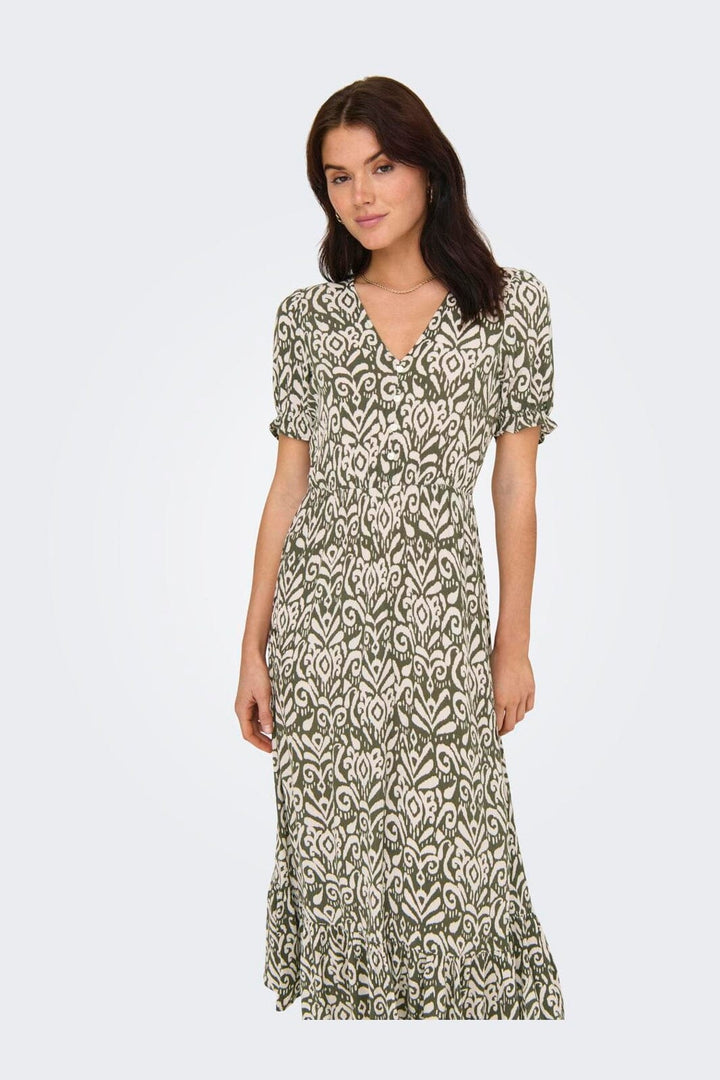 Only - Onlchianti S/S Long Dress - 4608772 Tarmac Kaja Graphic