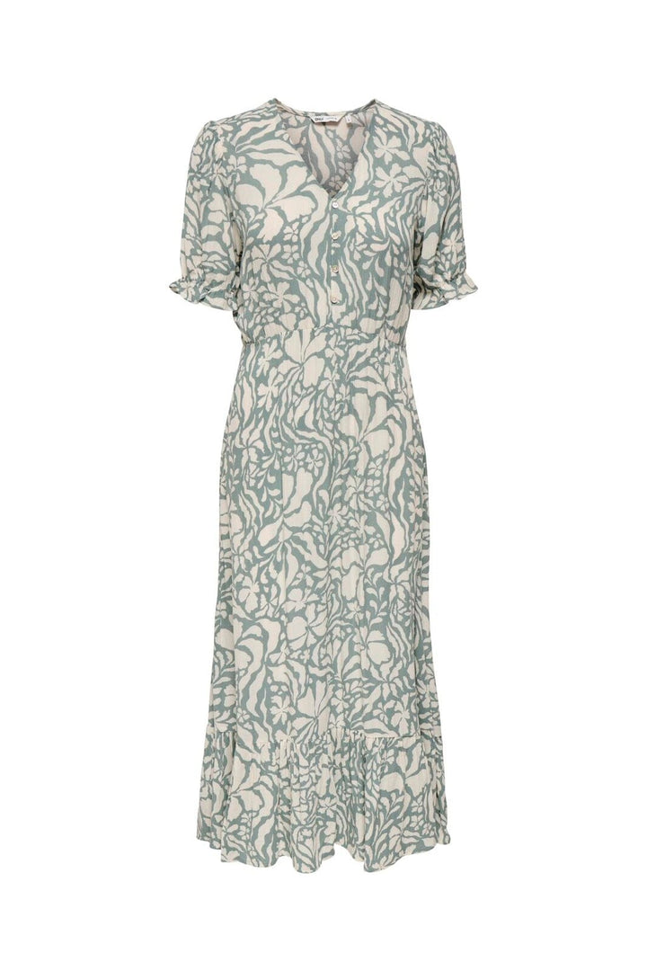 Only - Onlchianti S/S Long Dress - 4758851 Chinois Green Narri Print