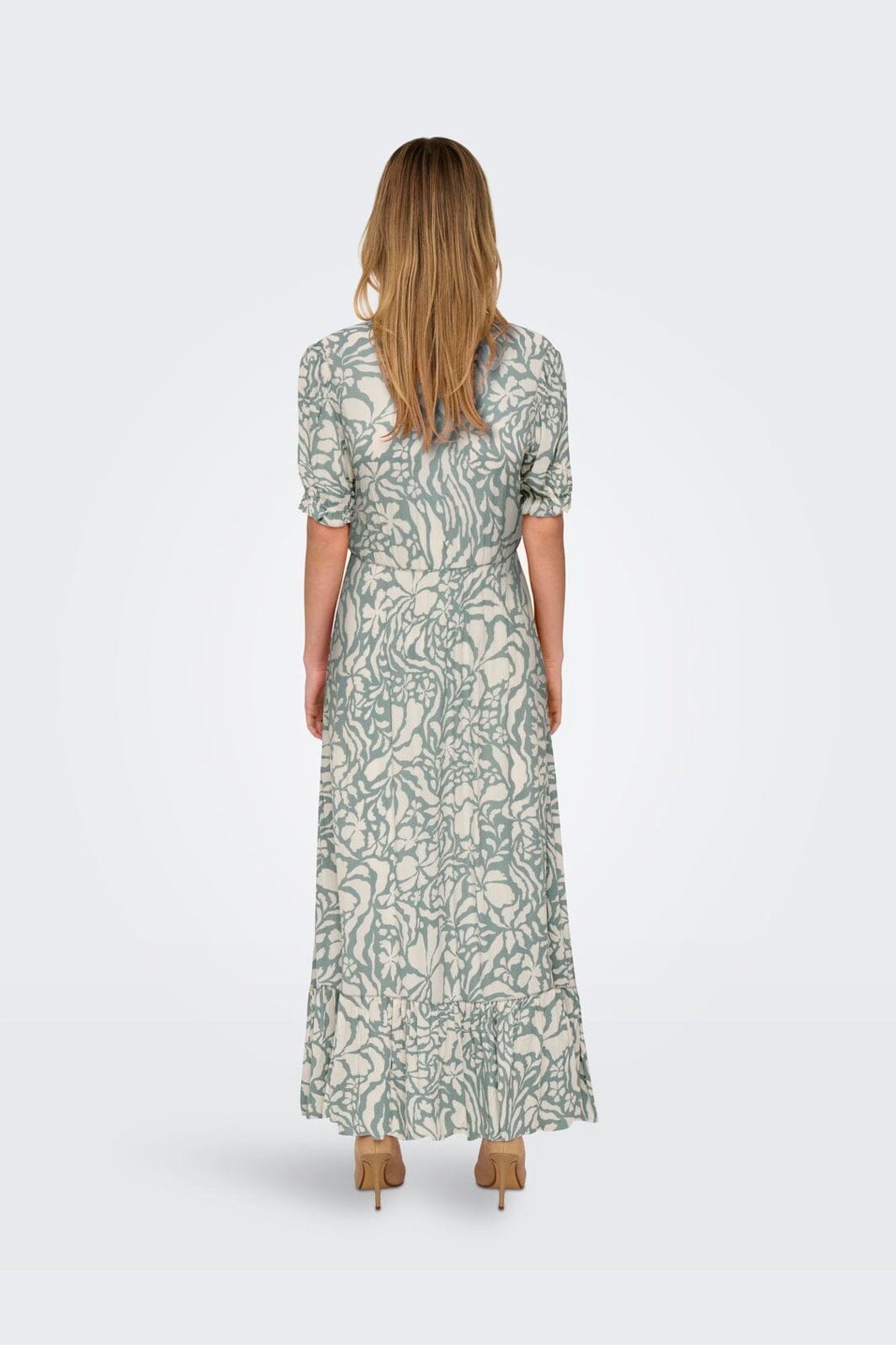 Only - Onlchianti S/S Long Dress - 4758851 Chinois Green Narri Print