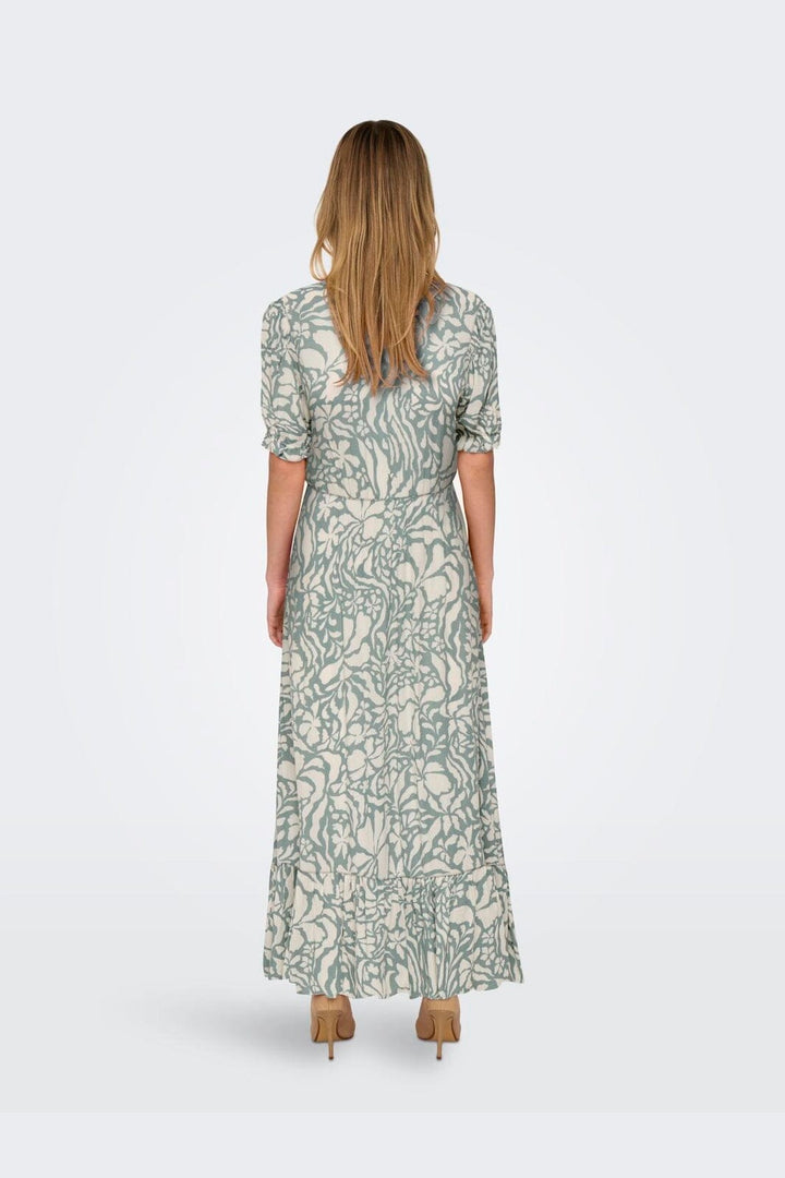 Only - Onlchianti S/S Long Dress - 4758851 Chinois Green Narri Print