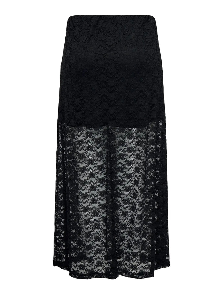 Only - Onlchigo Cali Life Lace Ankle Skirt - 4855496 Black Nederdele 