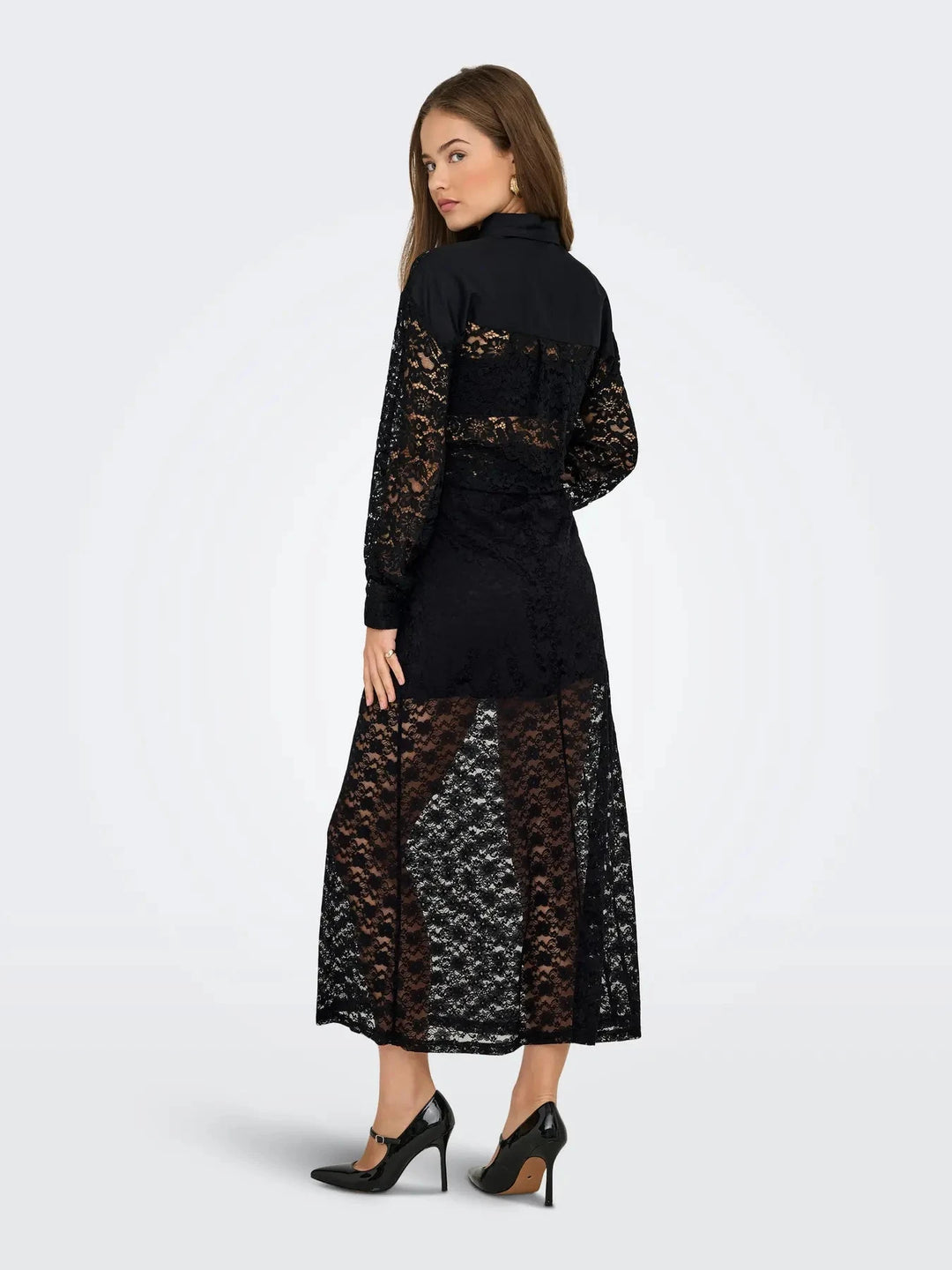Only - Onlchigo Cali Life Lace Ankle Skirt - 4855496 Black Nederdele 