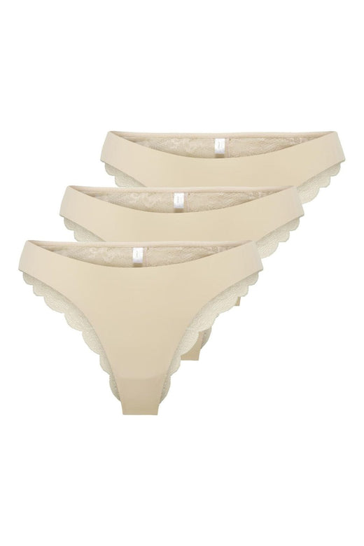 Only - Onlchloe Lace Brazil 3-Pack Acc - 4801850 Peach Taffy X3