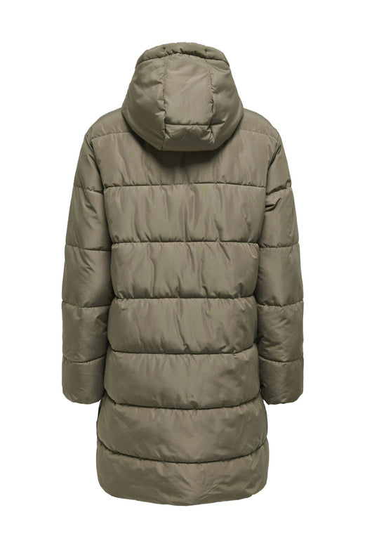 Only - Onlclair Puffer Hood Coat Cc - 4780666 Stone Gray Jakker 