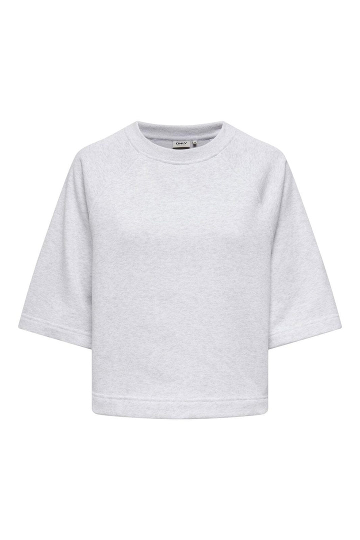 Only - Onldasie 2/4 O-Neck Raglan Ub Swt - 4918537 Light Grey Melange
