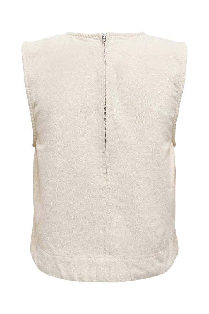 Only - Onldorsi S/L Top Sik - 4743049 Ecru