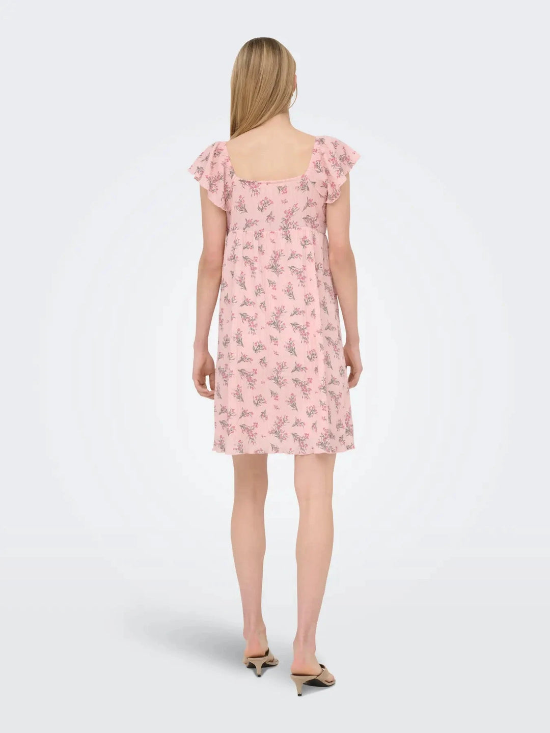 Only - Onldua Frill Sleeve Dress - 5065813 Pale Lilac (Cindy) Floral Laurel Whreat Kjoler 