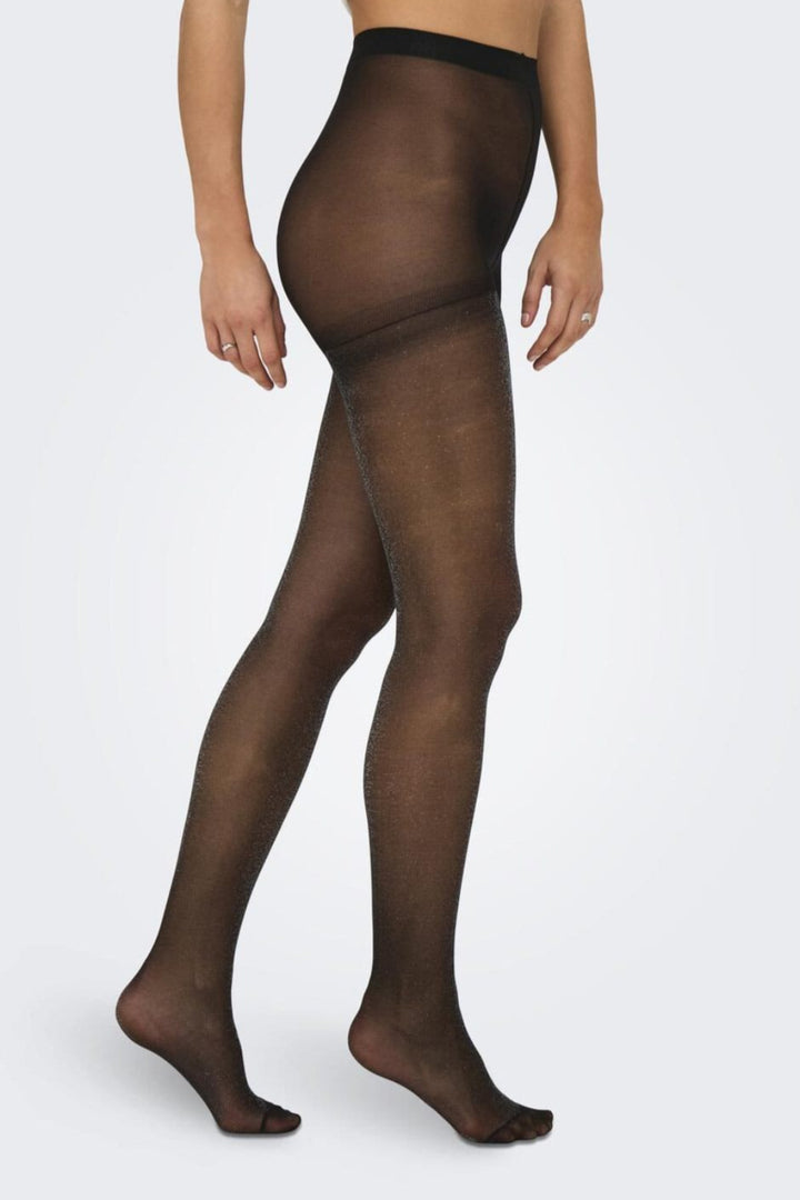 Only - Onlea 20 Den Lurex Tights - 4361177 Black W. Silver Lurex