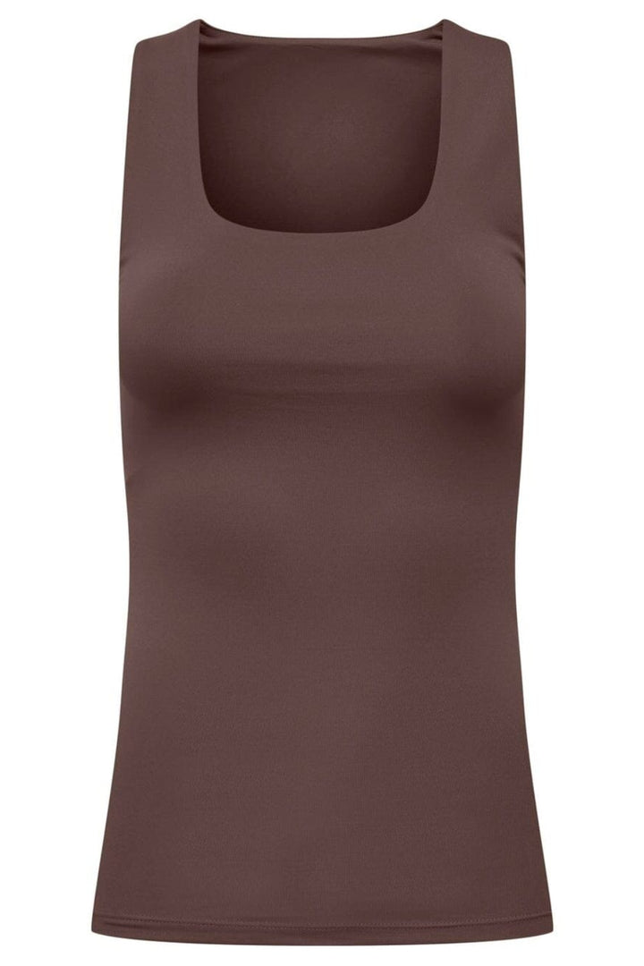 Only - Onlea S/L 2-Ways Fit Top - 4141434 Chocolate Martini