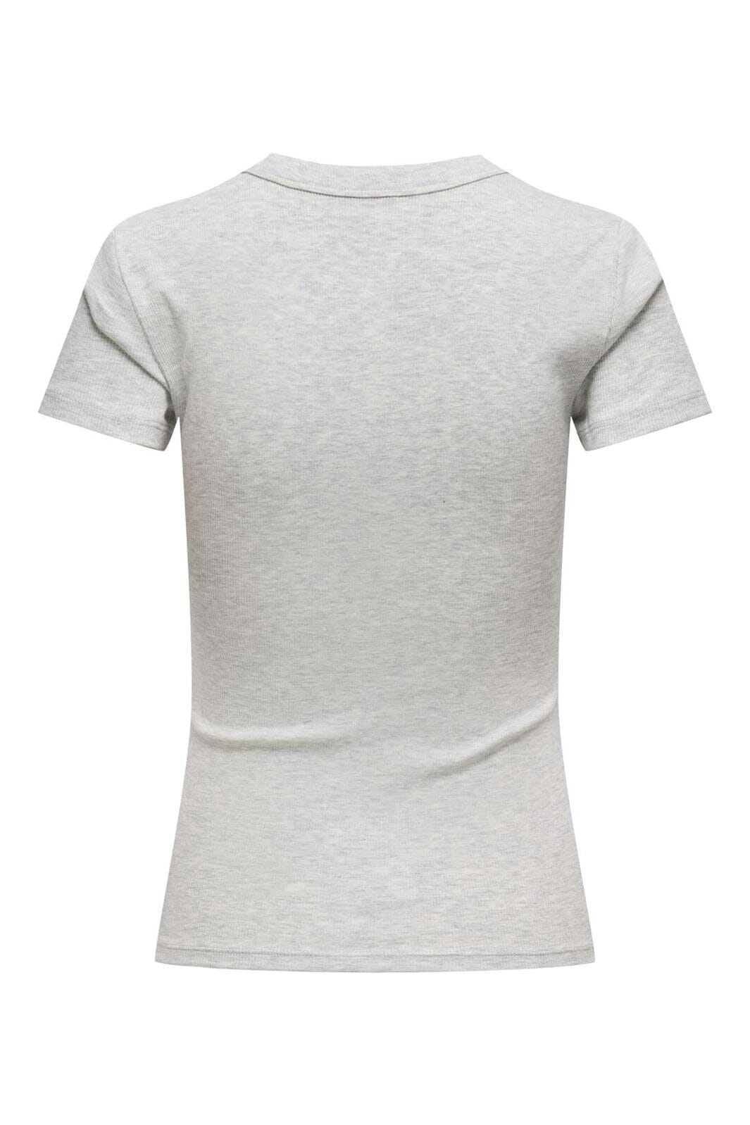 Only - Onleasy S/S O-Neck Top Box - 4696684 Light Grey Melange