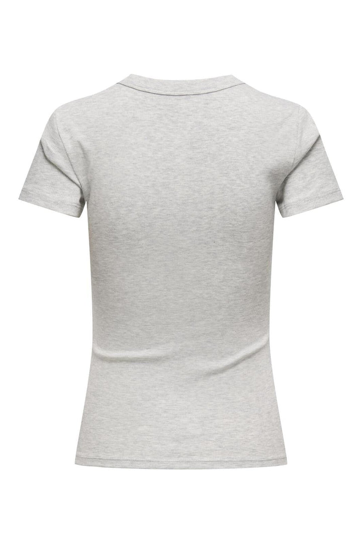 Only - Onleasy S/S O-Neck Top Box - 4696684 Light Grey Melange