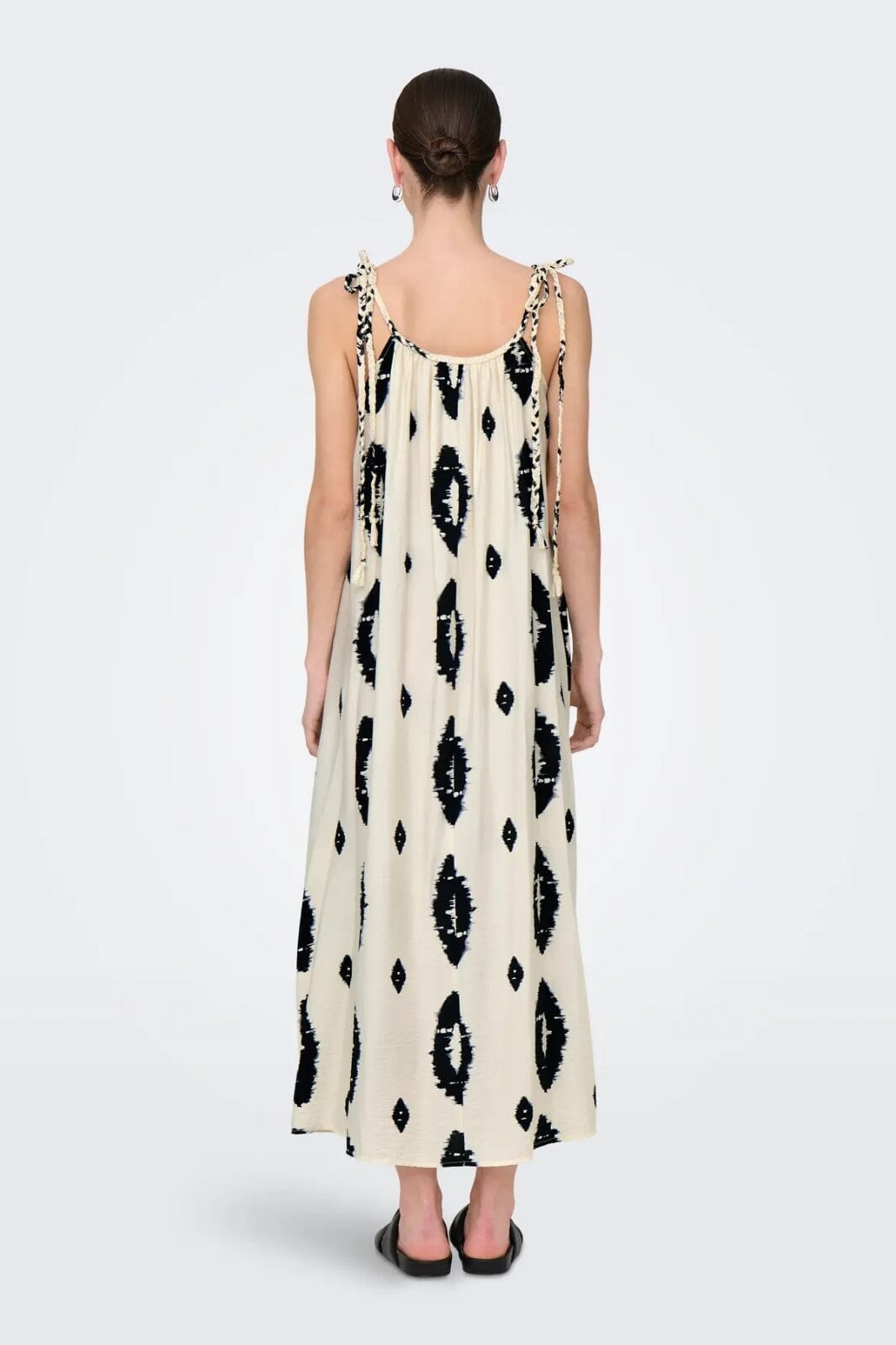 Only - Onlelanor Sl Braid Ankel Dress - 4772943 Cloud Dancer W Black