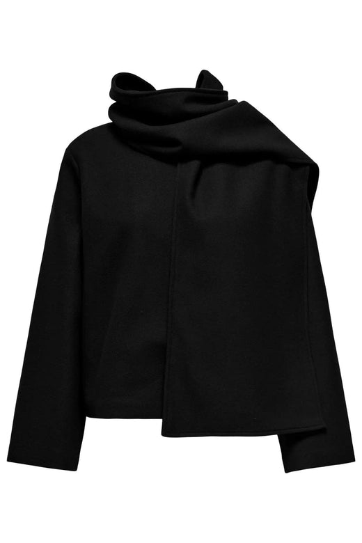 Only - Onlelba Life Scarf Jacket Cc - 4852335 Black W.Rose Lining Frakker 