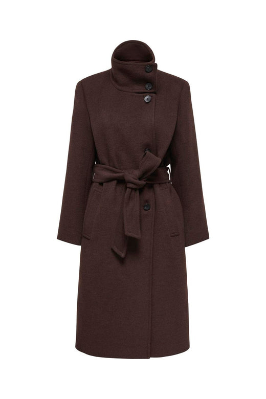 Only - Onlelinor High Neck Coat - 5168475 Mole Melange