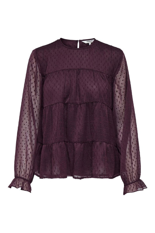 Only - Onleliza Life Ls Dobby Top - 4861790 Winetasting