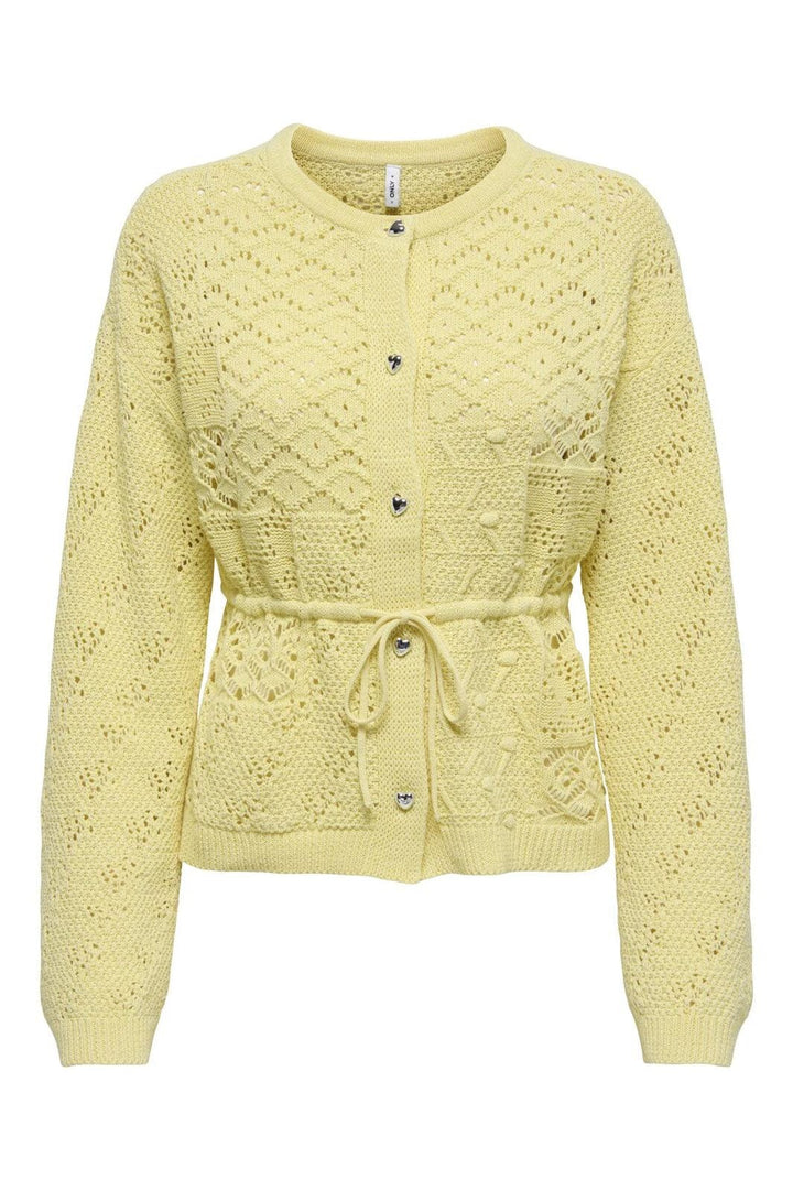 Only - Onlelke Life Ls Cardigan Cc Knt - 4976276 Sunlight Silver Heart Button