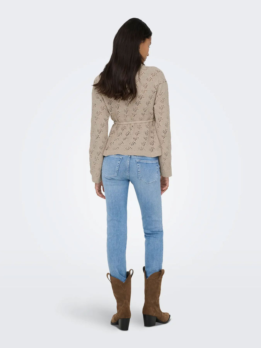 Only - Onlelke Life Ls Cardigan Cc Knt - 5049514 Oxford Tan Silver Heart Button Cardigans 