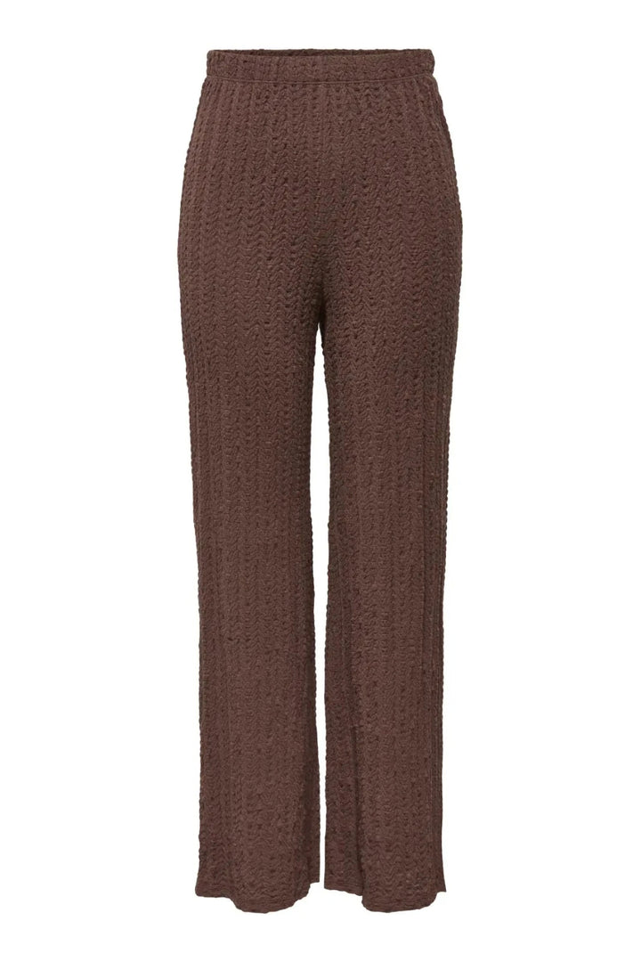Only - Onlella Wide Pant - 4952854 Chocolate Martini Bukser 