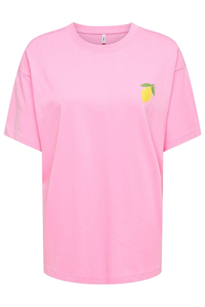 Only - Onlelle S/S Printed Tee - 5005418 Prism Pink Lemoncello (Ultramarine)