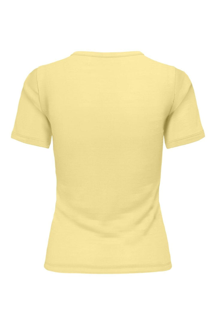 Only - Onlelli S/S Rib Top - 4941178 Lemon Meringue