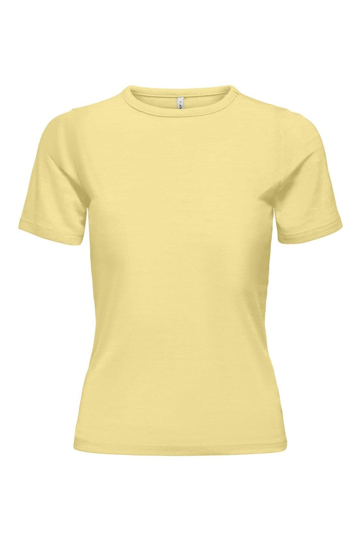 Only - Onlelli S/S Rib Top - 4941178 Lemon Meringue