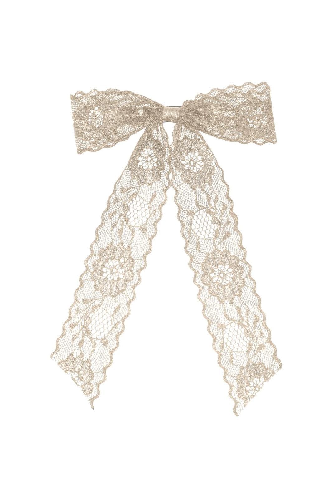Only - Onleloise Lace Bow Hairclip Acc - 4930634 Frosted Almond