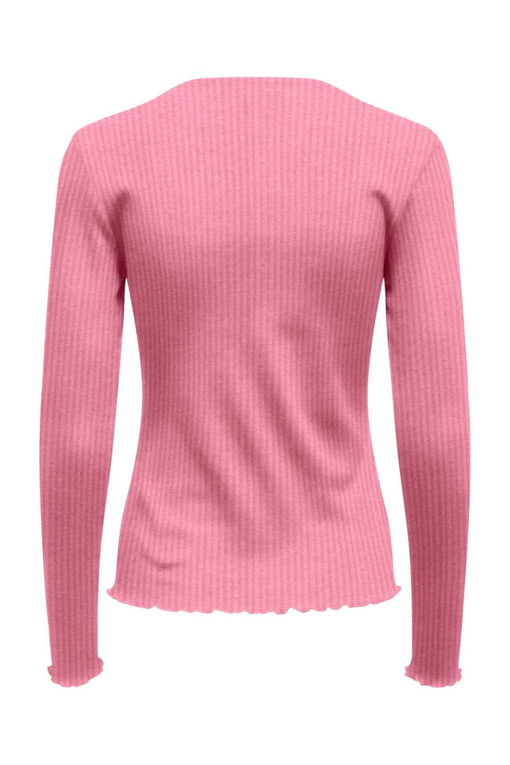 Only - Onlemma L/S Rib Basic Top - 4963371 Wild Rose