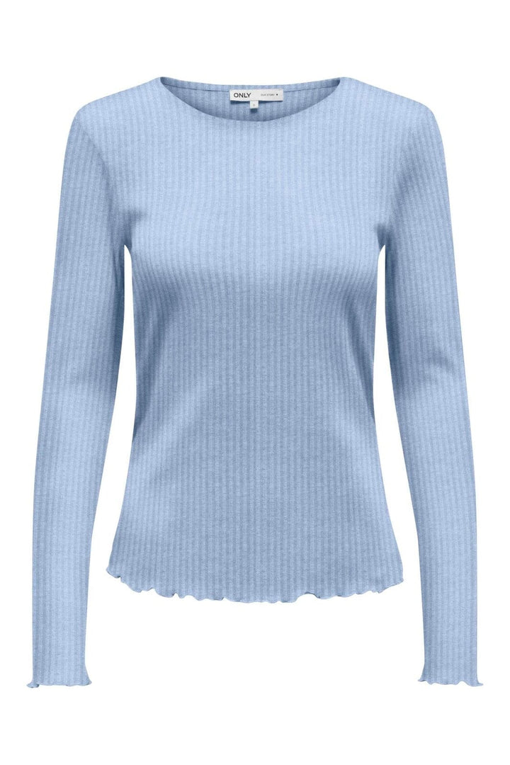 Only - Onlemma L/S Rib Basic Top - 4963372 Kentucky Blue