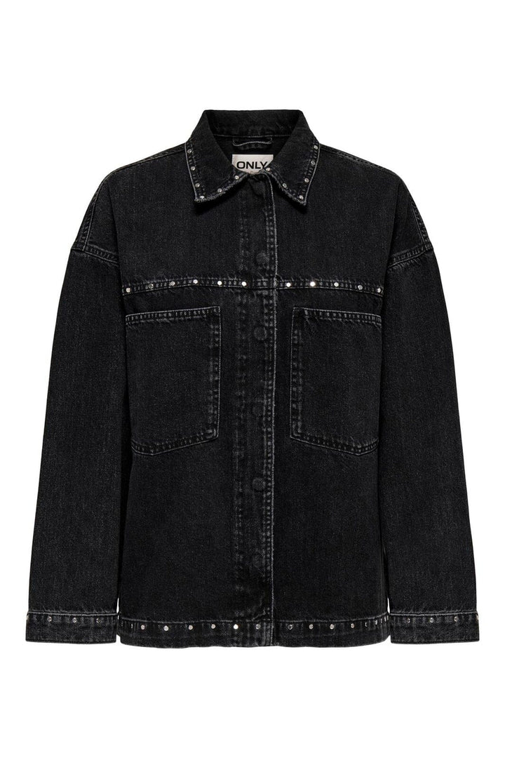 Only - Onlemmie L/S Studded Shirt Azg - 4926859 Washed Black