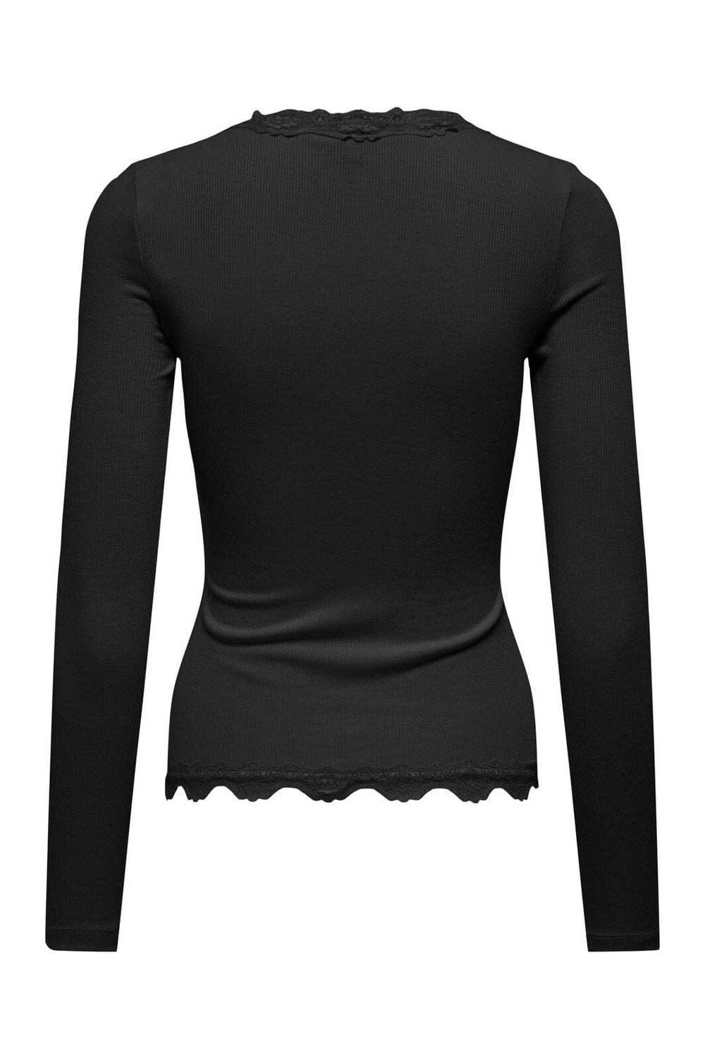 Only - Onlenea L/S Lace Mix Placket Top - 4929474 Black Pearl Buttons