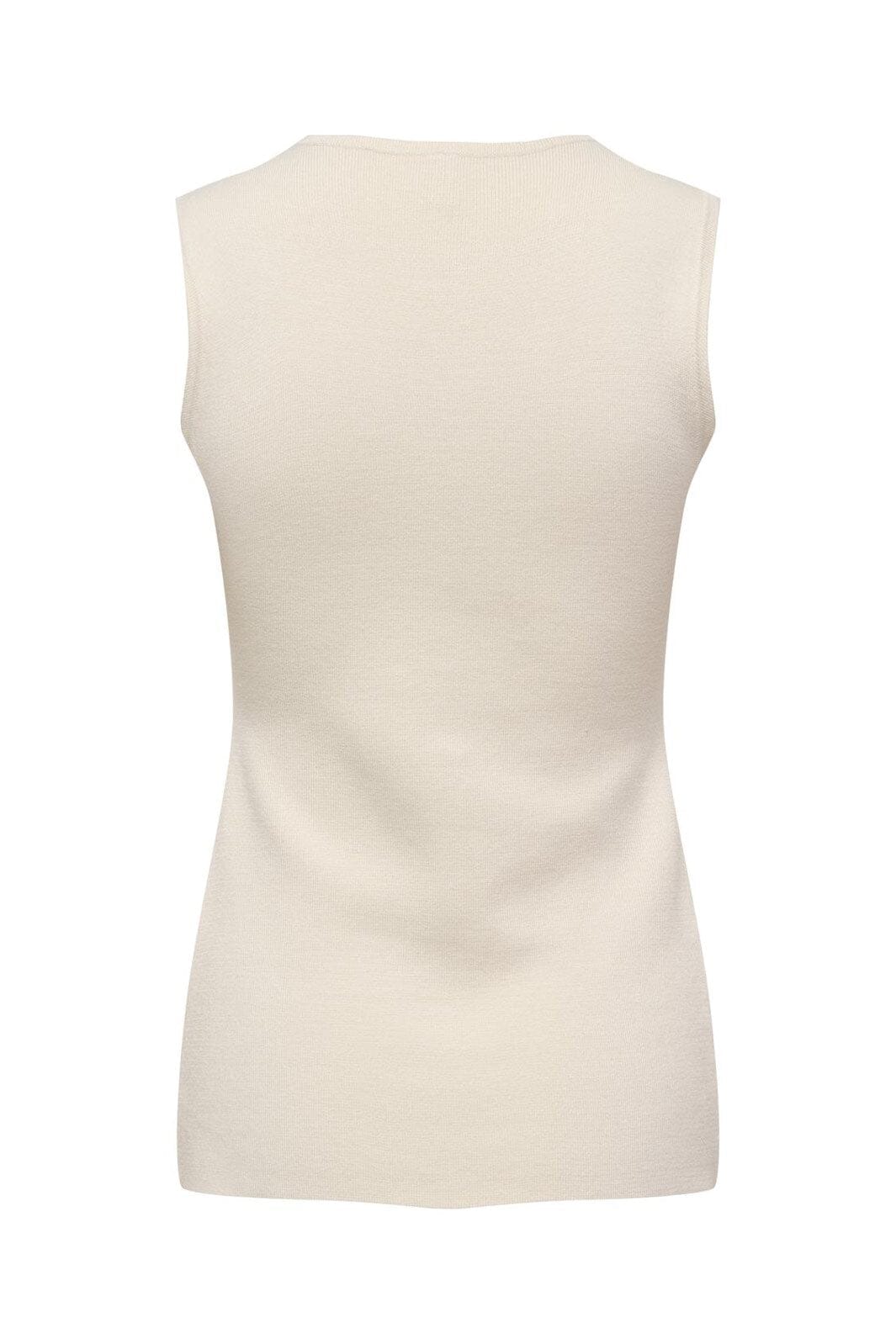 Only - Onlevelin Life Sl Vest Cc Knt - 4972118 Birch Silver Button