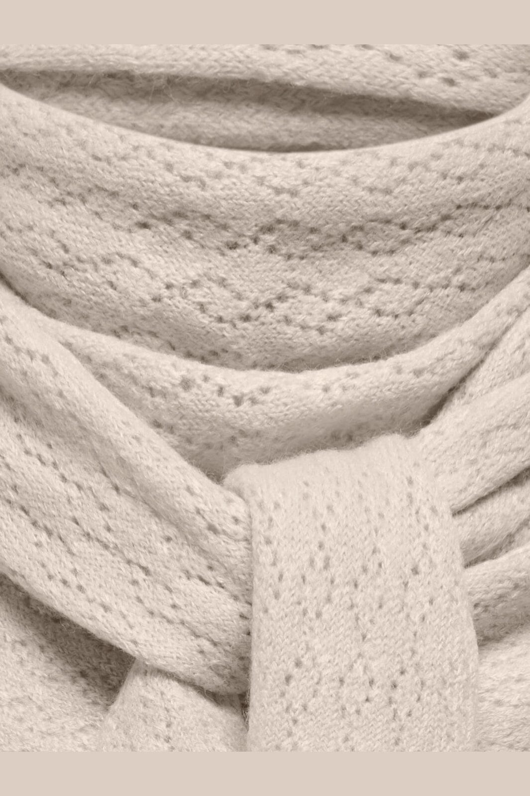 Only - Onlevelyn Pattern Knit Scarf Acc - 4903194 Pumice Stone