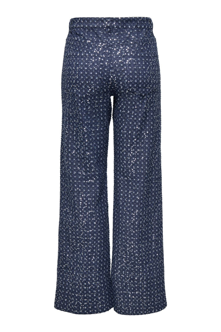 Only - Onlevita Shimmer Pants - 4897058 Dark Blue Denim Bukser 