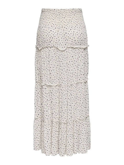 Only - Onlfernanda Life Layred Long Skirt - 5022848 Cloud Dancer Lukki Blue Ditsy Nederdele 