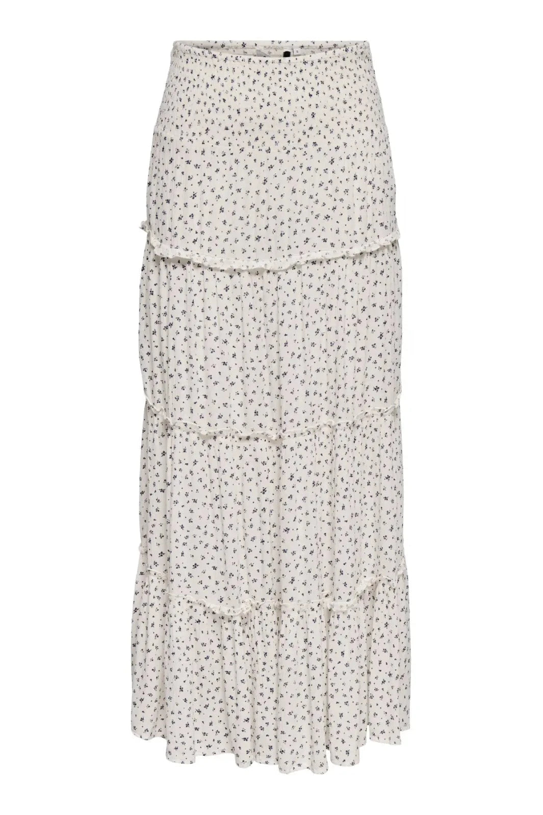 Only - Onlfernanda Life Layred Long Skirt - 5022848 Cloud Dancer Lukki Blue Ditsy Nederdele 