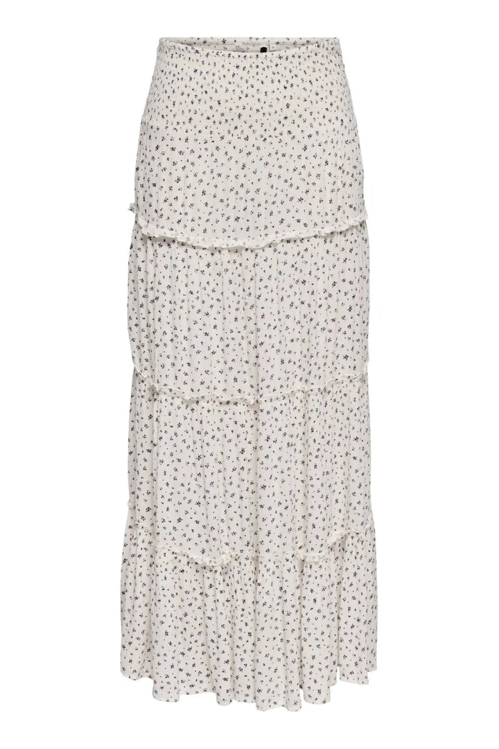 Only - Onlfernanda Life Layred Long Skirt - 5022848 Cloud Dancer Lukki Blue Ditsy Nederdele 