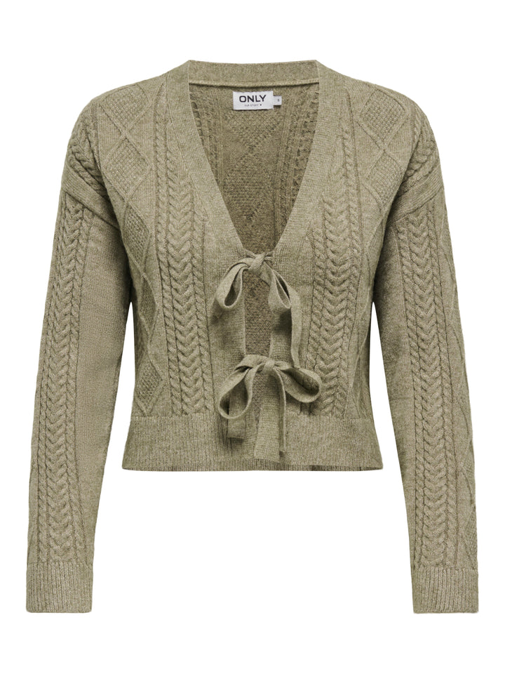 Only - Onlfia Ls String Cardigan Knt Nca - 4805691 Cub W. Melange