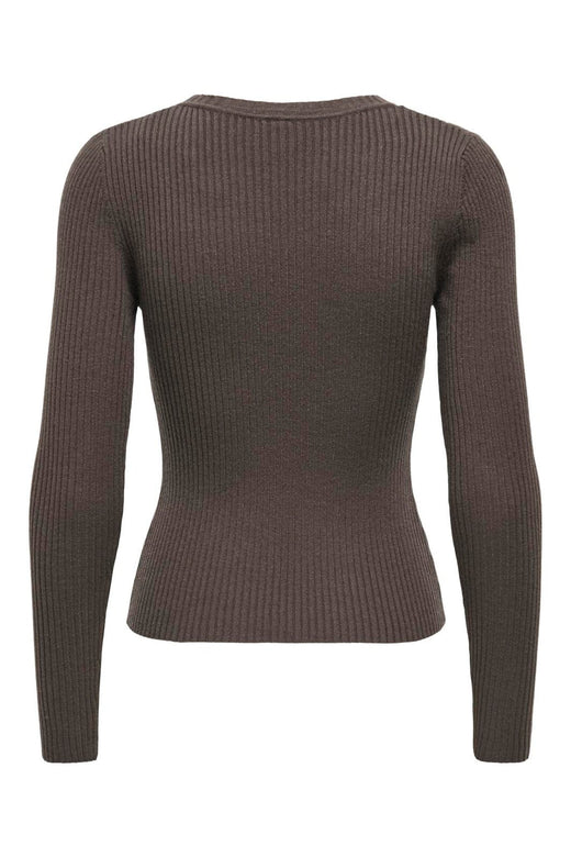 Only - Onlflou Ls Buckle O-Neck Cc Knt - 5086251 Chocolate Martini Gold Buckle
