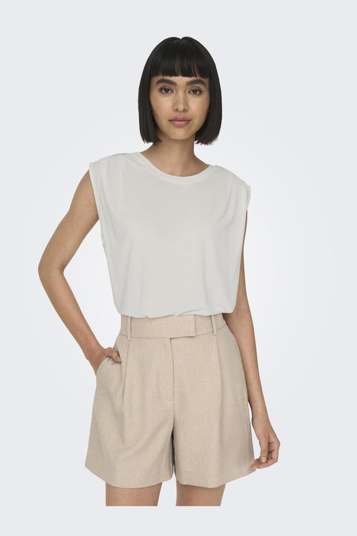 Only - Onlfree Life S/L Modal Satin Mix Top - 4278227 Cloud Dancer