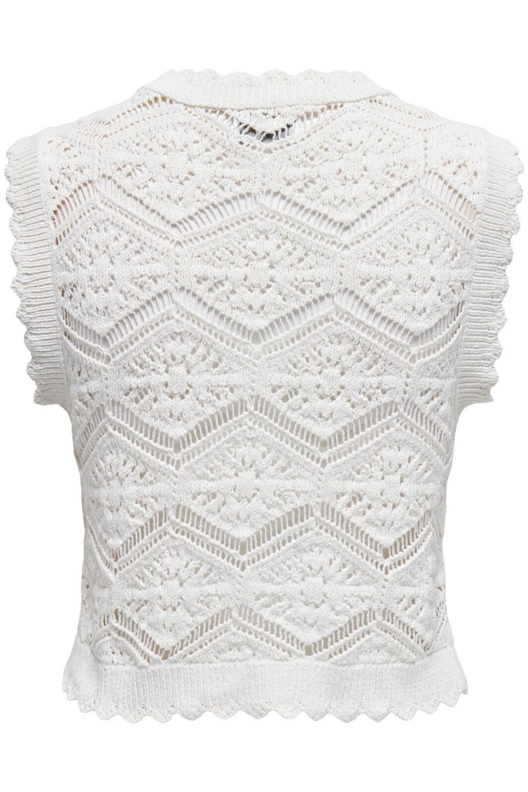 Only - Onlfrida Life Sl Structure Top Knt - 4429424 Cloud Dancer Toppe 