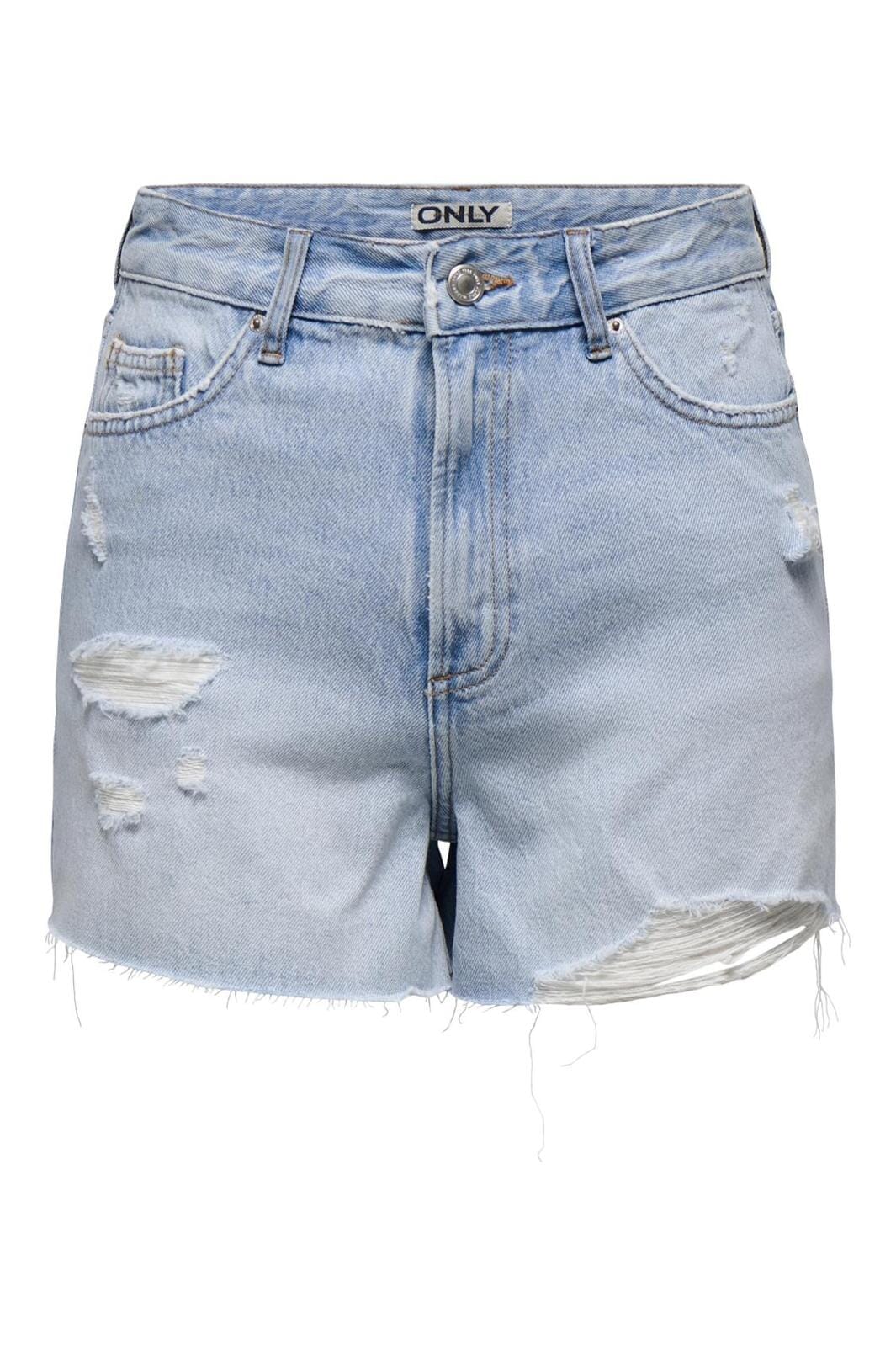 Only - Onlgabi Rw Shorts Azg844 - 4730872 Light Blue Denim