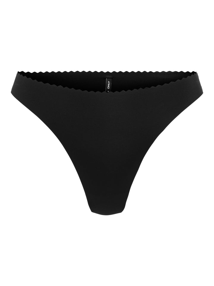 Only - Onlgabrielle 2-Pack Thong Acc - 4740063 Black Underbukser 