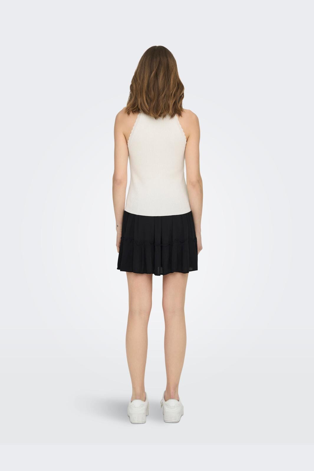 Only - Onlgemma Sl Scallop Hltneck Top Knt - 4193002 Cloud Dancer