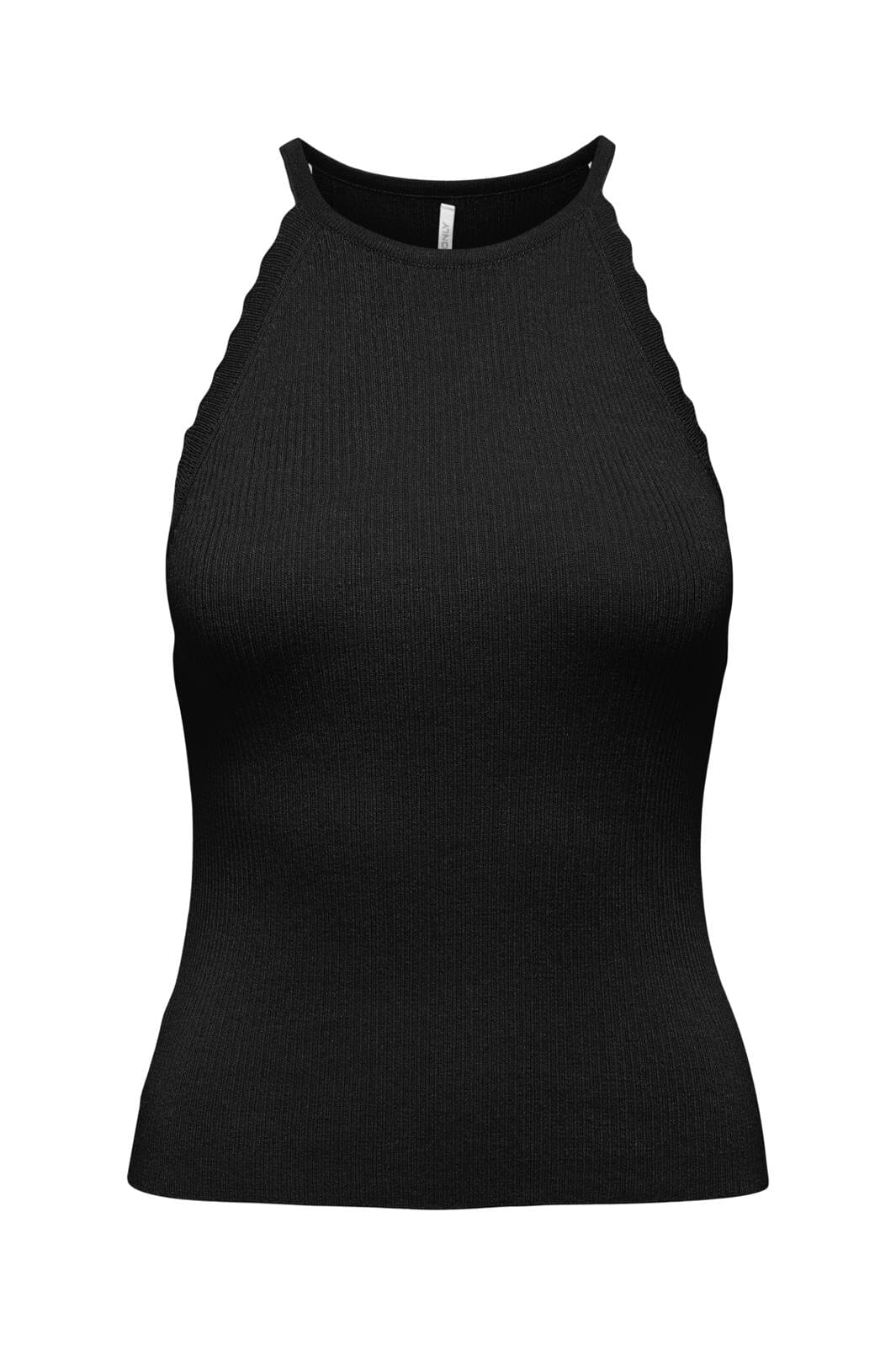 Only - Onlgemma Sl Scallop Hltneck Top Knt - 4278728 Black