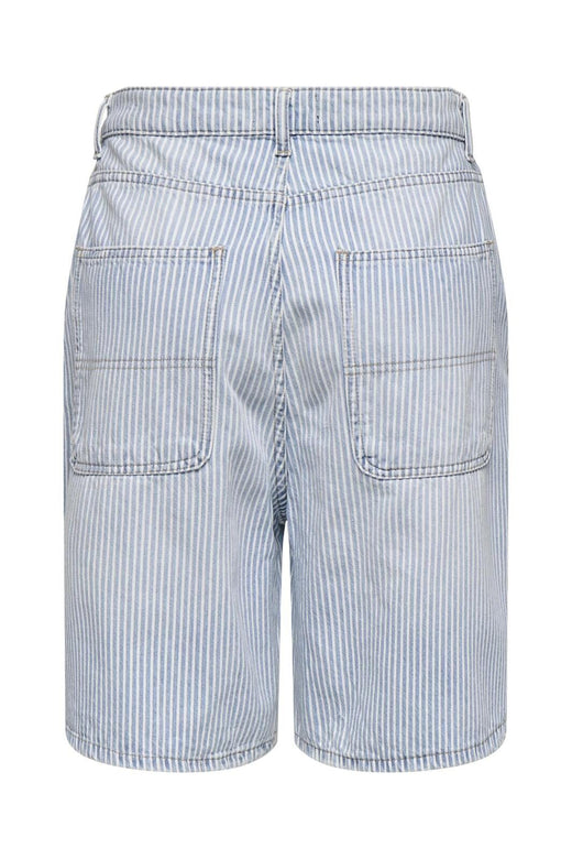 Only - Onlgia Striped Loose Shorts - 4720517 Light Blue Denim White Stripes