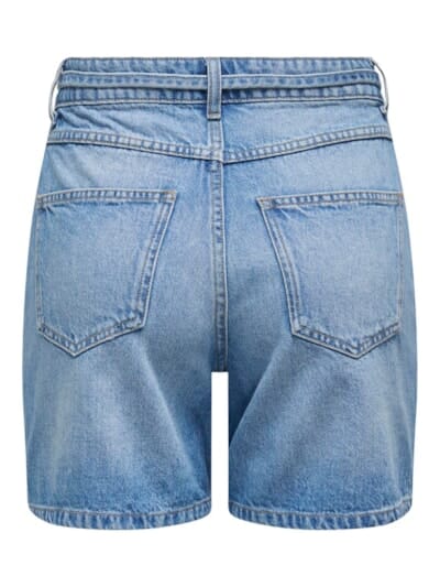 Only - Onlgianna Belted Shorts Azg - 4670916 Medium Blue Denim Shorts 