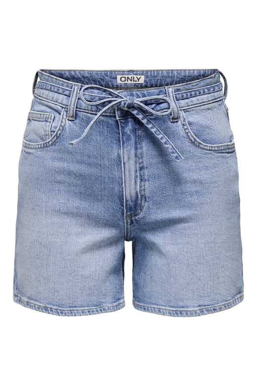 Only - Onlgianna Belted Shorts Azg - 4888972 Light Blue Denim