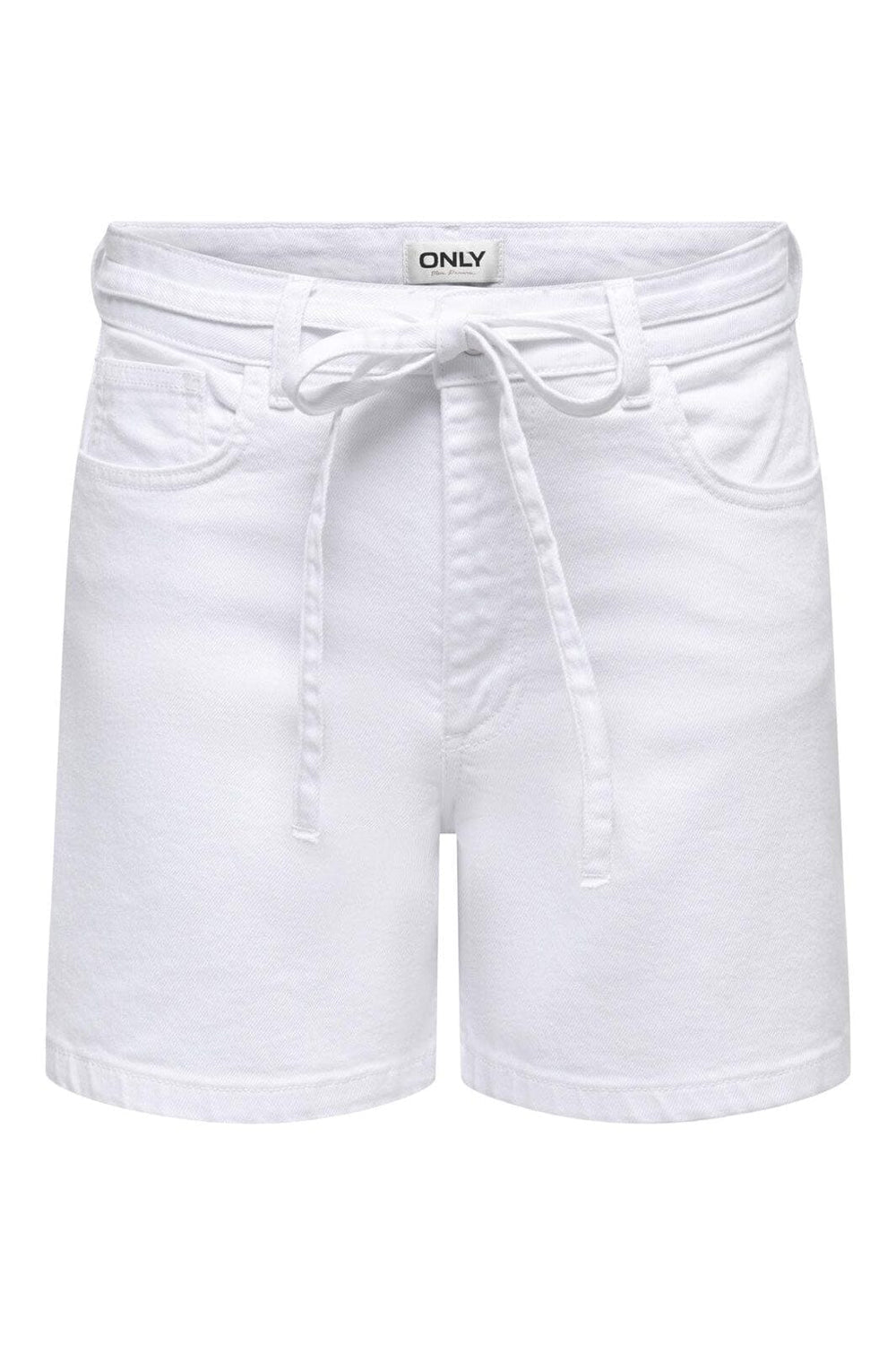 Only - Onlgianna Belted Shorts Azg - 4968672 White Denim
